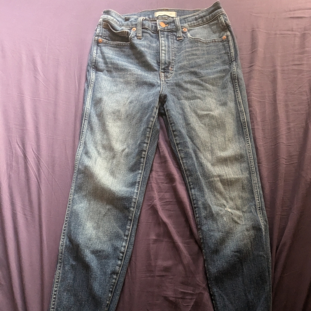 Madewell 10" High-Rise Skinny Jeans with Raw Hem | Size 27